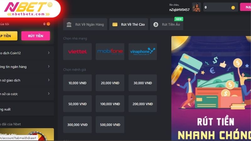 Những lưu ý quan trọng khi rút tiền tại NBET