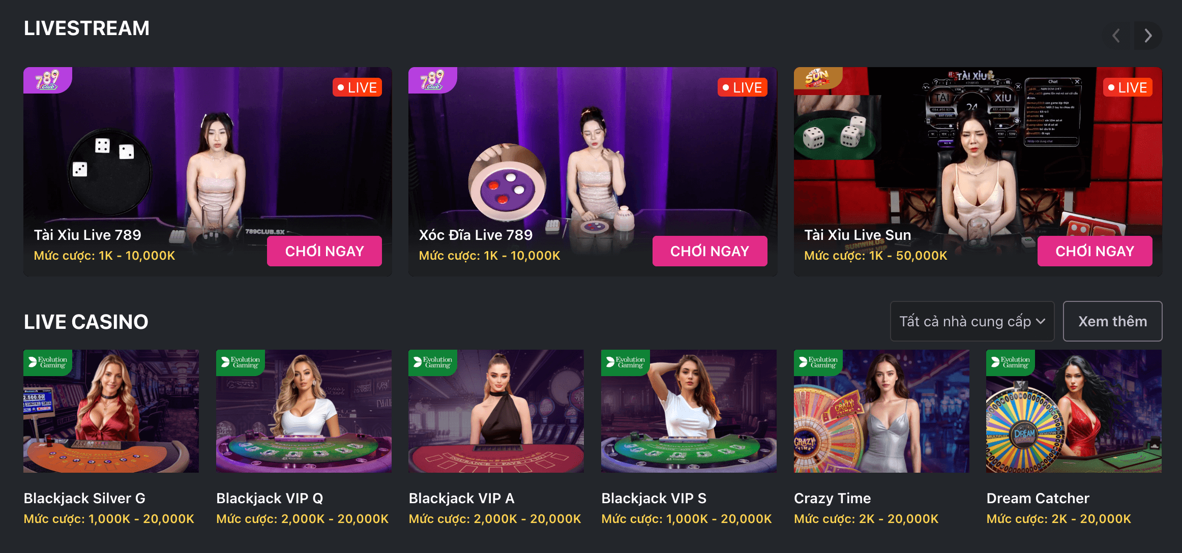 Game live tại Nbet